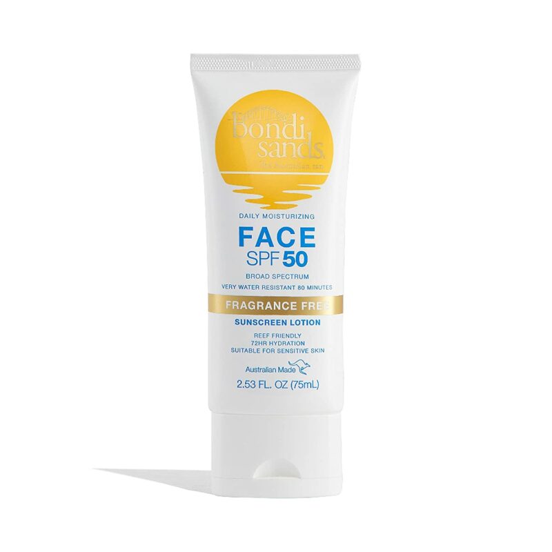 Bondi Sands Fragrance Free Sunscreen Daily Face Lotion Spf 50 75ml