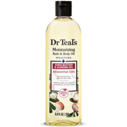 Dr Teal'S Moisturizing Bath & Body Oil -Shea Butter and Almond oil  - 260ml (8.8Oz)
