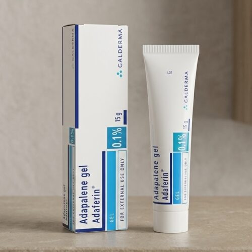 Image showing the Adapalene Gel 0.1% (Adaferin- 15G) available at Beauty By Daz