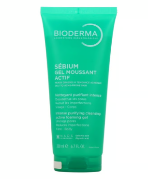 Bioderma Sebium Gel Moussant Actif Cleansing Active Foaming Gel 200ml