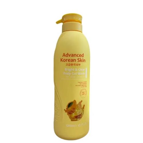 Advanced Korean Skin Bright & Fair Body Gel Wash Vitamin C and Vitamin E 1200ml for bright and hydrated looking skin