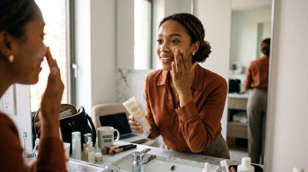 lady using quick beauty tips from Beauty by Daz