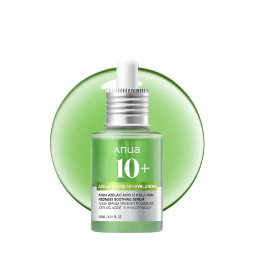 Anua Azelaic Acid 10% + Hyaluron Redness Soothing Serum 30ml for redness, blemishes and sensitive acne-prone skin