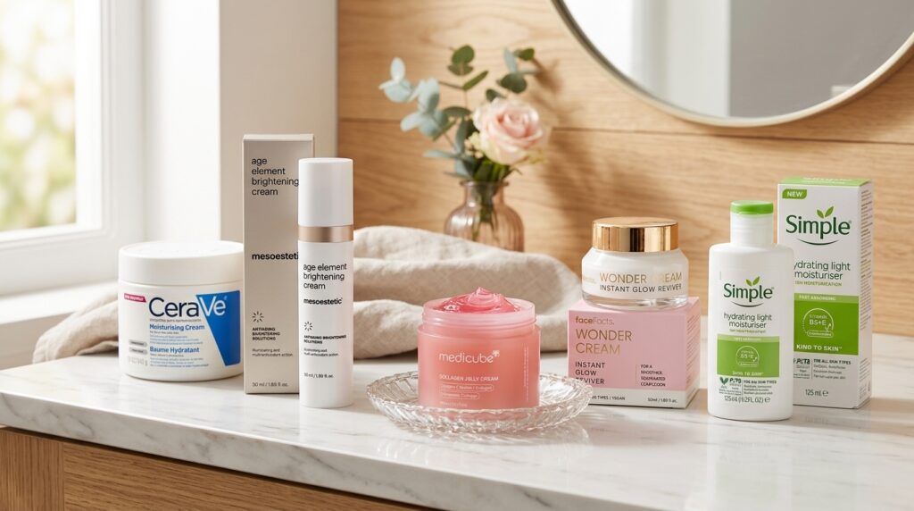 Image showing 5 face cream for glowing skin available at Beauty By Daz