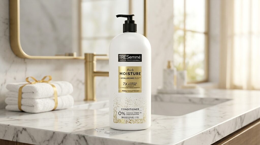 Image showing the Tresemme Rich Moisture Hyaluronic Plex Conditioner available at Beauty By Daz