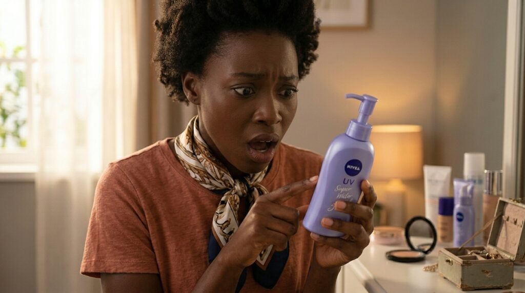 image showing lady discovering new things about sunscreen