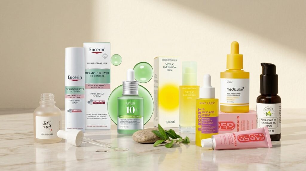 image showing the top 8 serums for hyperpigmentation at Beauty By Daz