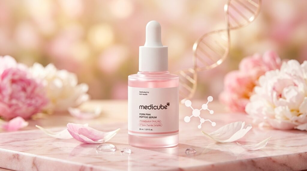 Image showing the MEDICUBE PDRN Pink Peptide Serum  available at Beauty By Daz