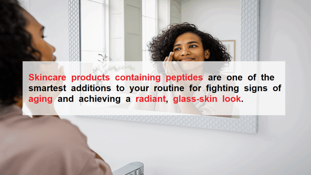 Skin care product containing peptides