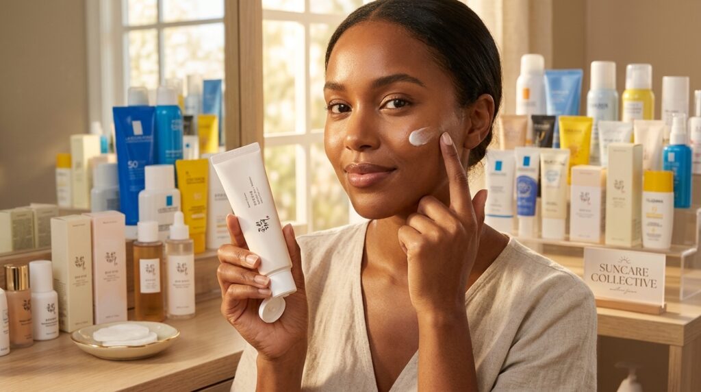 woman applying one of the best sunscreen in nigeria