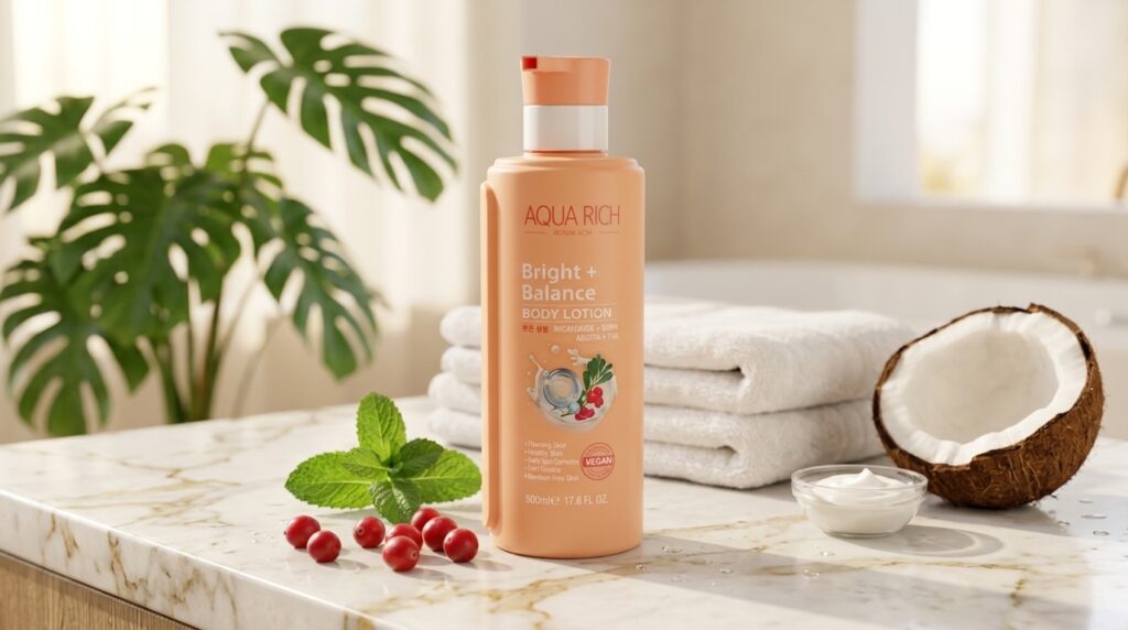 Image showing the Aqua Rich Bright + Balance Body Lotion available at Beauty By Daz