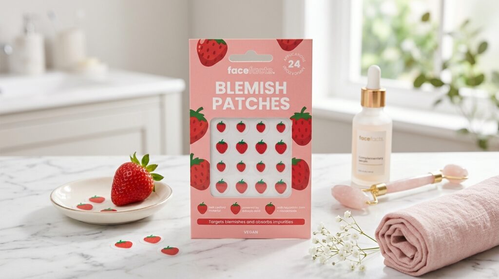 Image showing the Face Facts Blemish Patch Strawberry available at Beauty By Daz