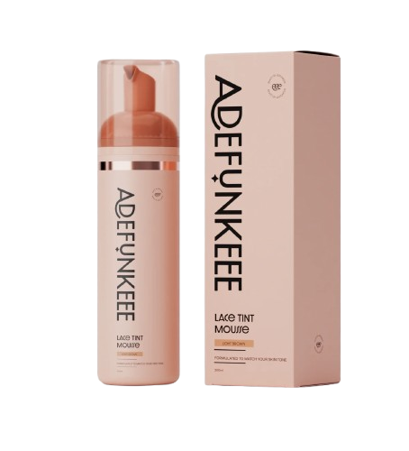 Adefunke Hair Lace Tint Mousse Light Warm 200ml for tinting lace and creating a natural-looking hairline