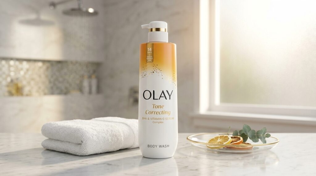 Image showing the Olay Cleansing & Nourishing Body Wash with Vitamin B3 + Vitamin C