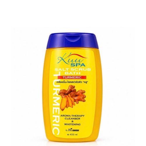 Kuu Spa Salt Scrub Bath Turmeric Aromatherapy Whitening Cleanser - 450ml