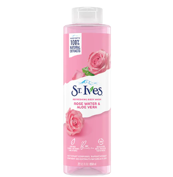 St ives rose water & aloe water body wash