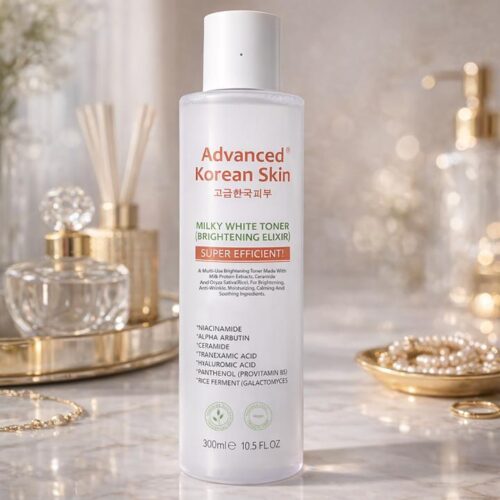 Advanced korean skin milky white toner brightening elixir