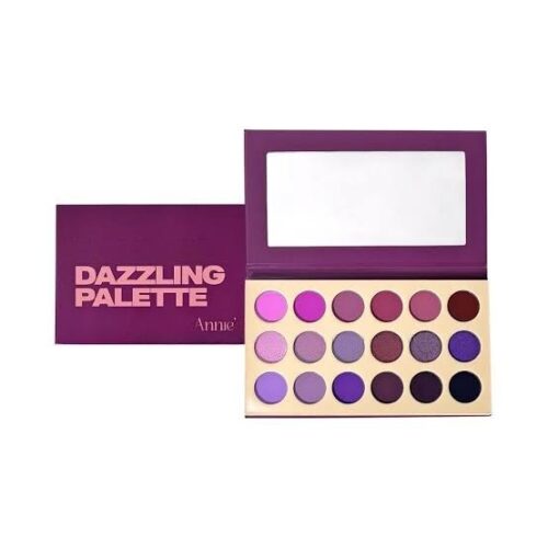 Annie's Beauty Purple Dazzling Eyeshadow Palette 12 Shades with purple matte shimmer and metallic eyeshadows