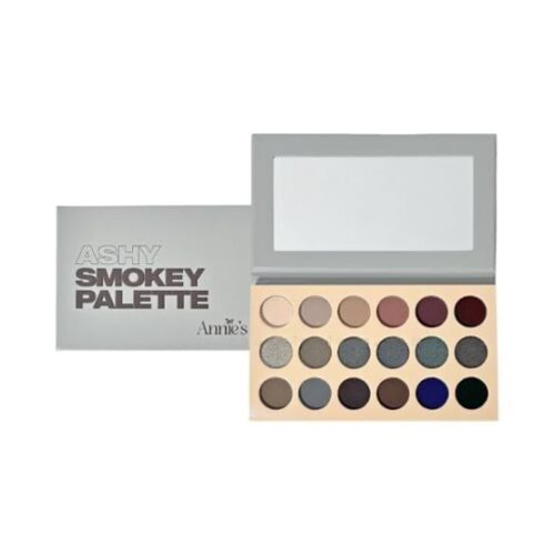Annie's Beauty Ashy Smokey Eyeshadow Palette 12 Shades with matte and shimmer eyeshadows