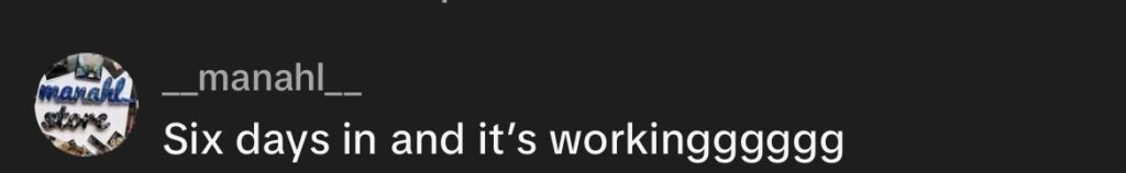 Image showing a TikTok user reviewing the Estelin serum