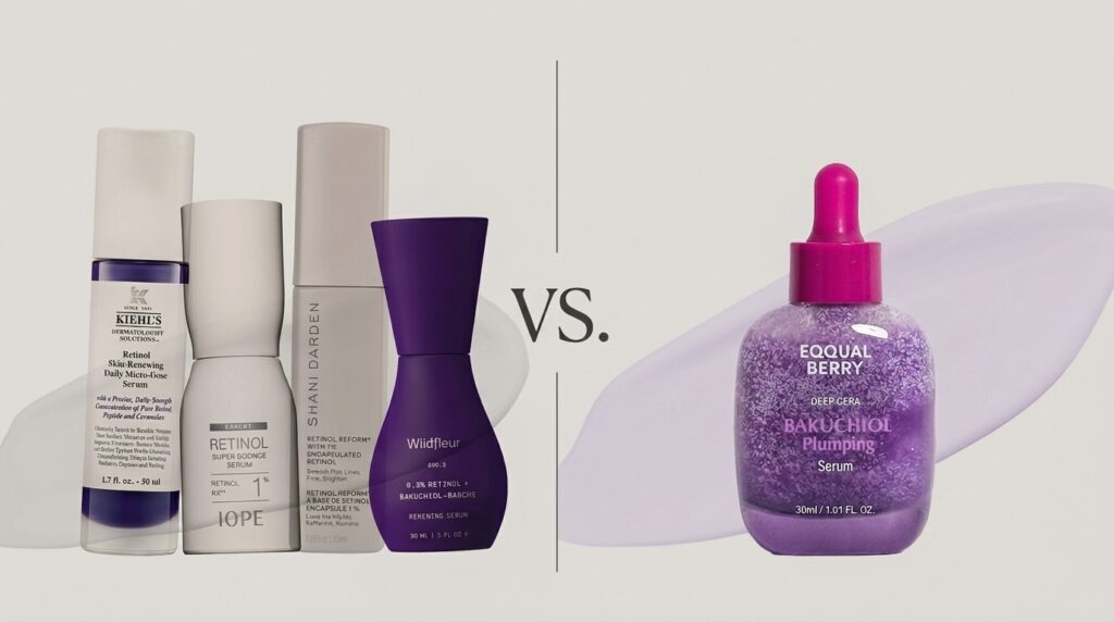 Image showing the Equallberry Bakuchiol vs other retinols