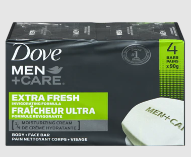 Dove Men + Care Extra Fresh Body and Face Bar 4 bars