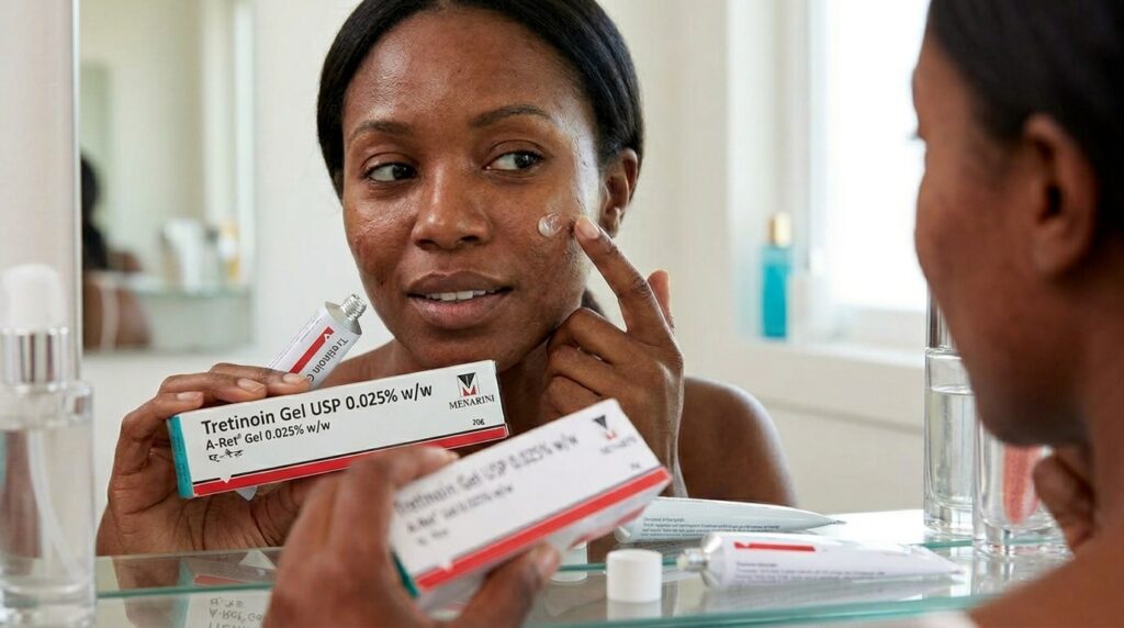 image showing how to use the aret tretinoin cream