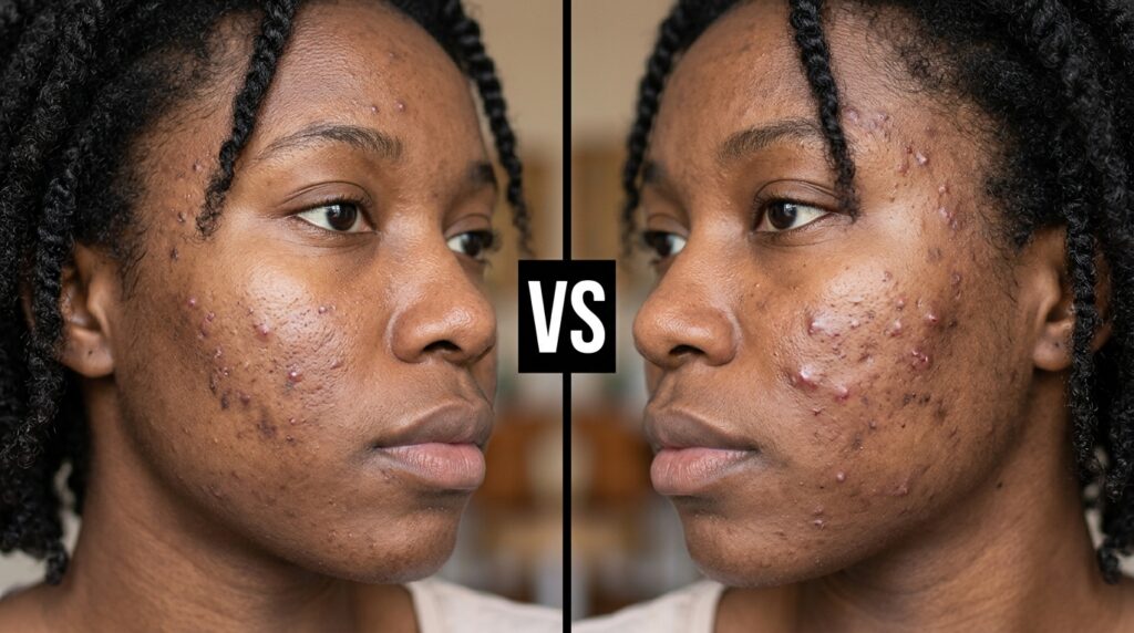 skin purging vs breakout