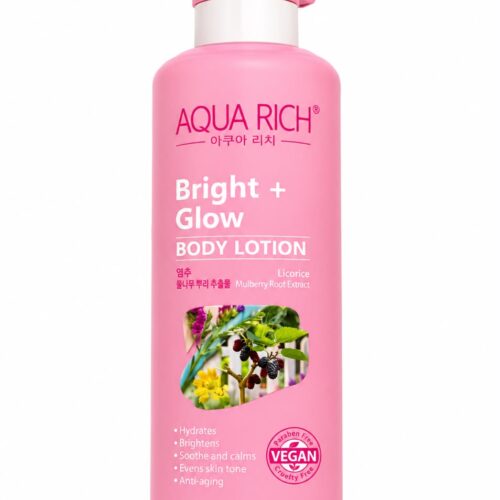 Aqua Rich Bright + Glow Body Lotion Licorice Mulberry Root Extract 500ml