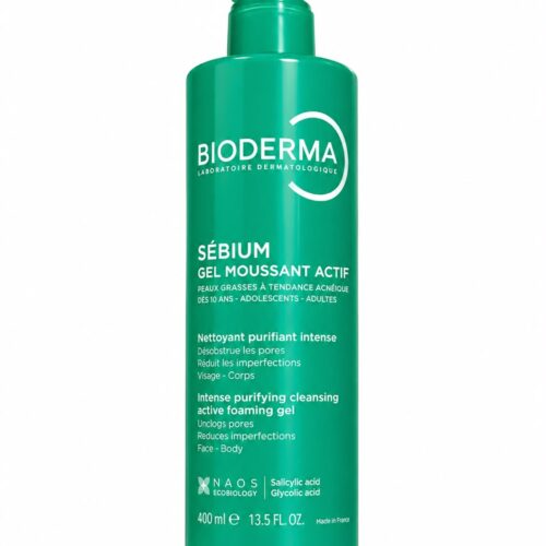 Bioderma Sebium Gel Moussant Actif Intense Purifying Cleansing Foaming Gel 400ml