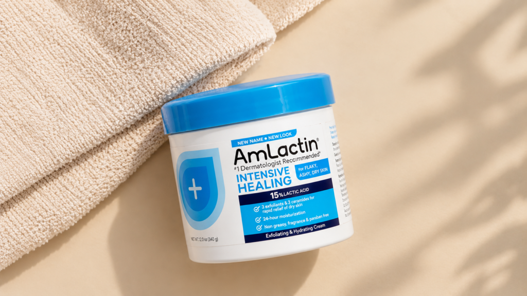 AmLactin Intensive Healing 15% Lactic Acid cream for keratosis pilaris.